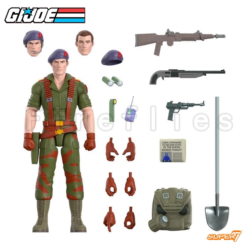 슈퍼 7G.I.JOE 액션 피규어, 웨이브 2, 데스트로 레이디, 제이 플린트, 남작 애니메이션 영화 모델, 선물, 무료 배송, 7 인치