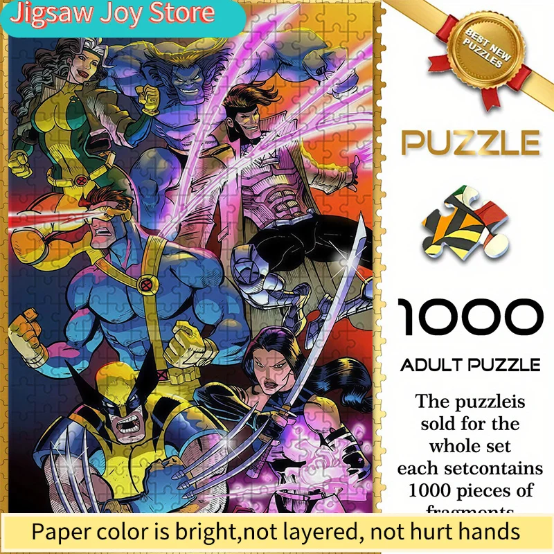 

of Marvel-Themed Seamless Puzzles Z12.8-23, Featuring X-Men Blue And Purple Special Effects Battle Patterns - Durable Thick Pu
