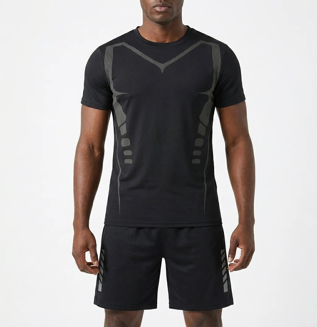 

Compression Sportswear Set Men 3 Piece Basketball Training Suit Quick Dry T-shirt Cycling Shorts Trousers for Men Fitness Gym
