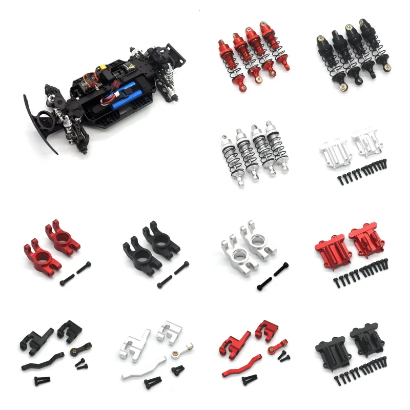 JXMJ Metal Accessories ARRMA MOJAVE GROM RC 1/14 Remote Control Vehicle Rear Axle Mount Shock Absorber Steering Component Parts