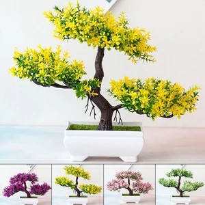 Artificial Plants Bonsai Small Tree Vase False Plant Flowers Pipe Ornaments for Garden Decoration House Bedroom Decoration 10 Main Sales Artificial Arvore - №8