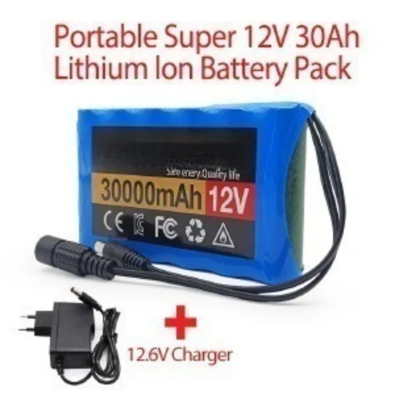

18650 12V 3S6P 30000mAh（30Ah）Lithium Battery Pack｜Built-in High-Current BMS, Rechargeable for Spray & Other Equipment
