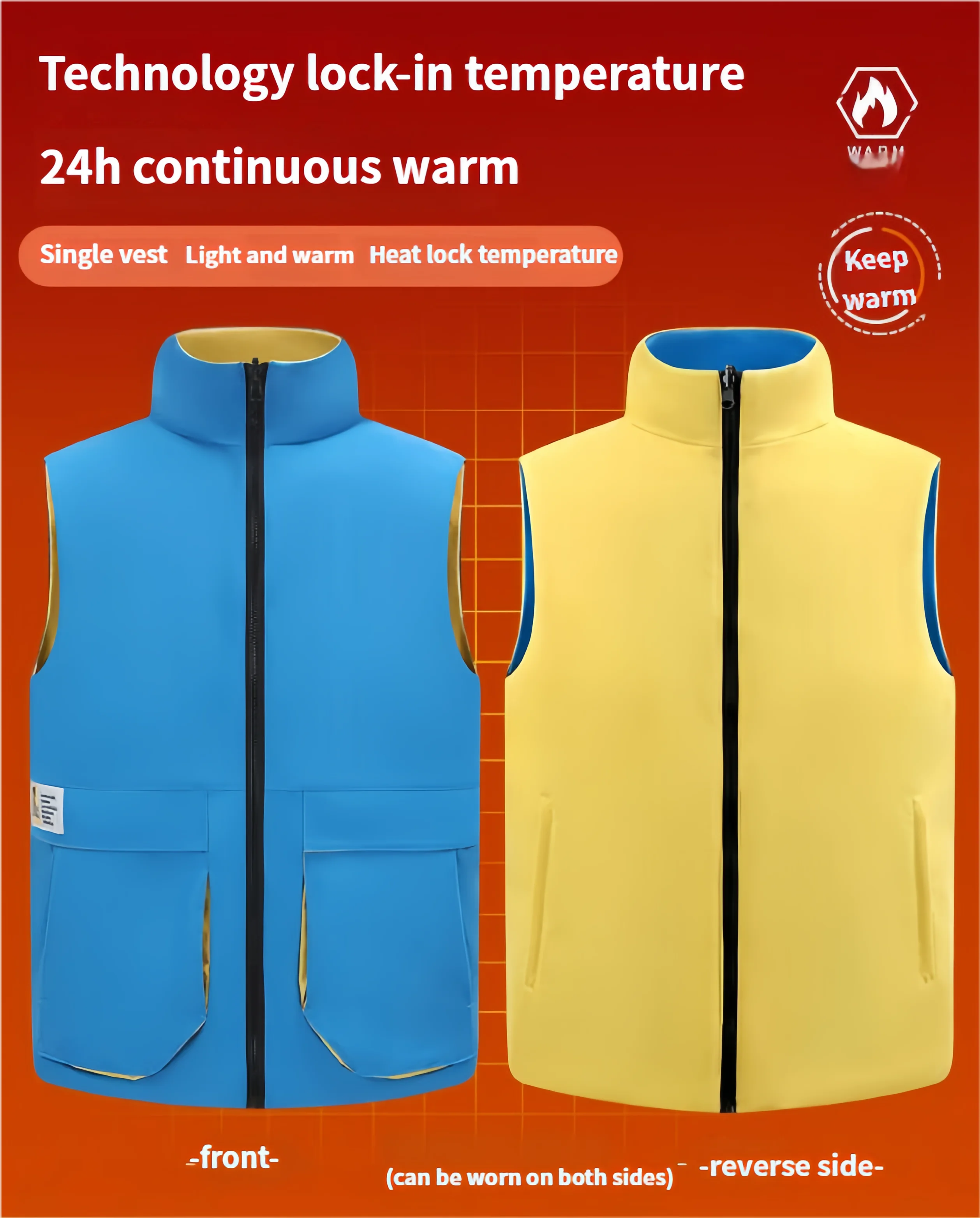 

Двусторонняя одежда, тонкая куртка с воротником, жилет для мужчин и женщин, повседневный модный молодежный жилет большого размера на весну и осень