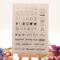 KLJUYP Climate icon stamp Transparent Clear Silicone Stamps for DIY Scrapbooking/Card Making/Kids Crafts Decoration Supplies