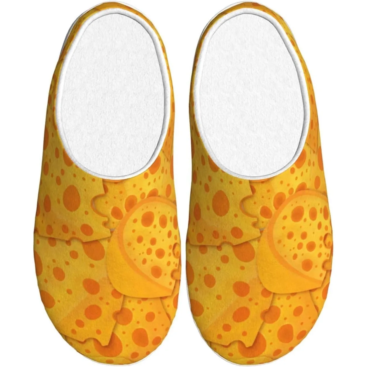 

Yellow Cheese Pattern Adult Cotton Slippers Home House Indoor Shoes