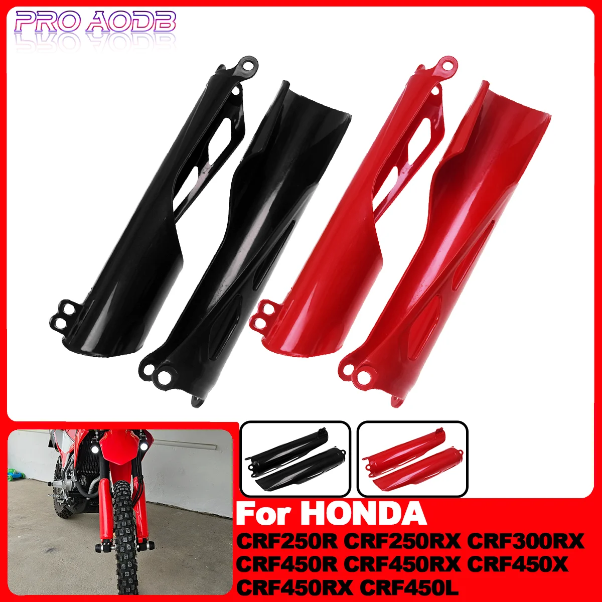 Motorcycle Fork Guard Enduro Dirt Pit Bike Front Fork Tube Frame Cover For HONDA CRF 250R 250 450 X RX CRF250 CRF450 CR125