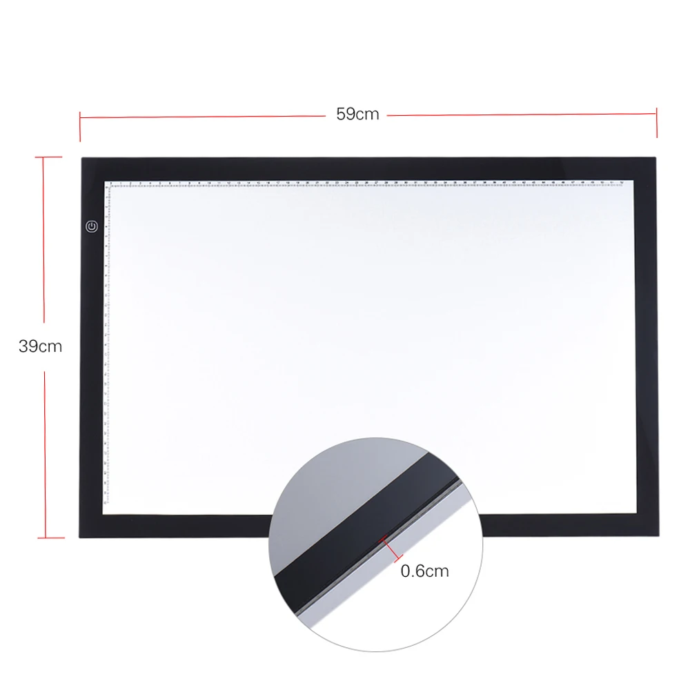 A2 LED Light Box Drawing Tracing Tracer Copy Board Table Pad Panel Copyboard with Memory Function Stepless Brightness Control