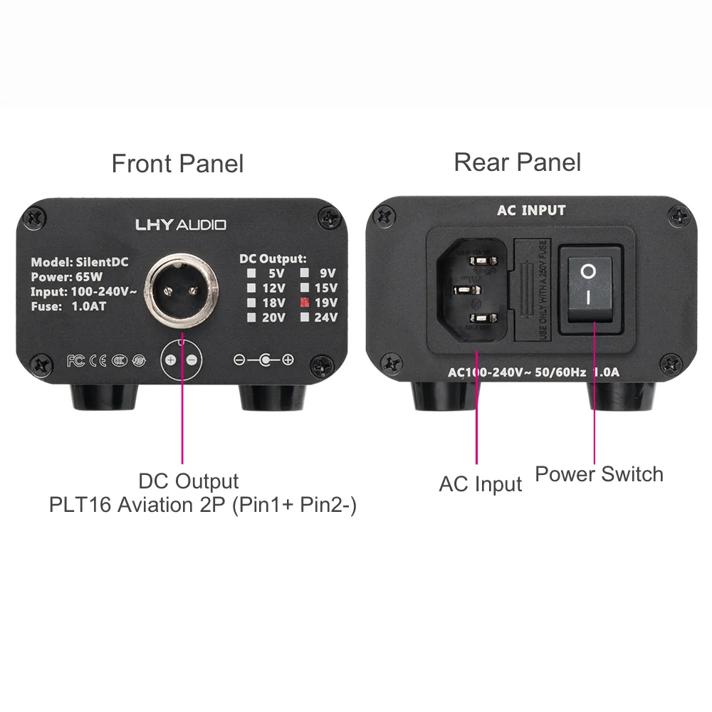 ​ ​ HiFi Audio μV Geluidsarm 84W ​ StilleDC ​ ​   DC-geregelde voedingsadapter Voeding 5V/12V/15V/18V/19V/20V/24V