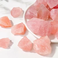 50g/Bag Natural Rose Quartz Raw Stone Pink Rough Pink Quartz Unpolished Home Garden Decoration Ornaments 3