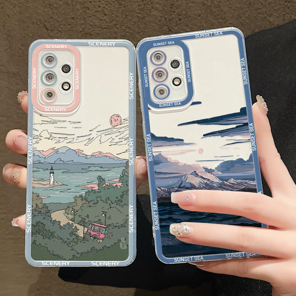 

Phone Case For Samsung A54 5G Funda Galaxy A55 A34 A53 A35 S24 Ultra S20 FE A33 A14 A13 A32 A52 S23 Plus S22 S21 Silicon Covers