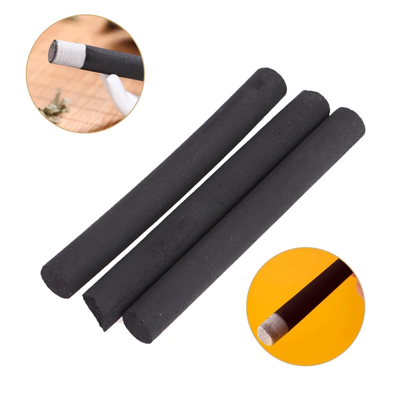 8 Pcs/Box 14*120mm Smokeless Moxa Rolls Chinese Traditional Roller Stick Black Roller Burner Moxibustion Acupuncture Massage