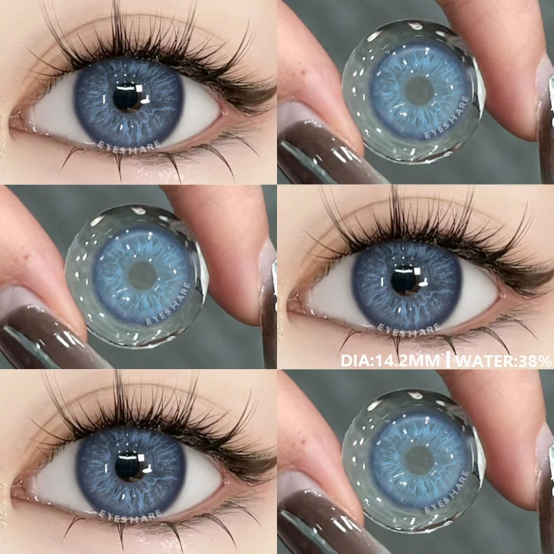 EYESHARE 1pair Colored Pupils for Eyes Green Eye Color Lenses Brown Natural Blue Eye Lenses High Quality Gray Lenses Soft Pupils