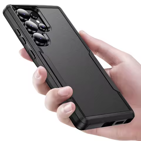 for Galaxy S25 Black Strong Accessories Case for Samsung Galaxy S25 Ultra S24 Plus S23 S22 S21 FE Back Cover
