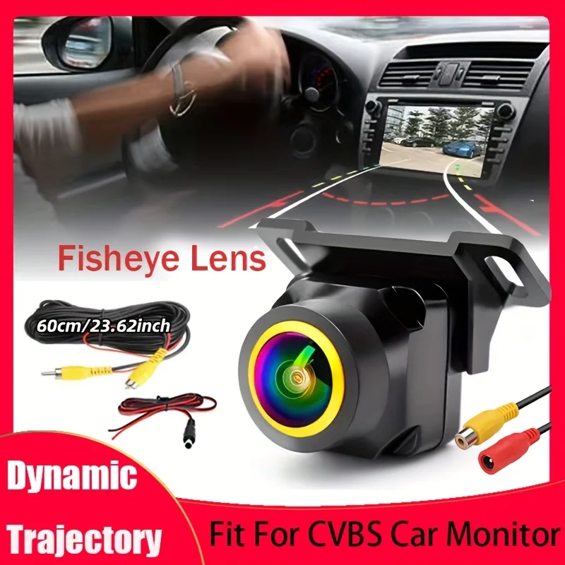 

170 ° Объектив Fisheye CCD, полноцветная широкоугольная автомобильная камера ночного видения с интеллектуальными направляющими рулевого управления для внедорожника, пикапа