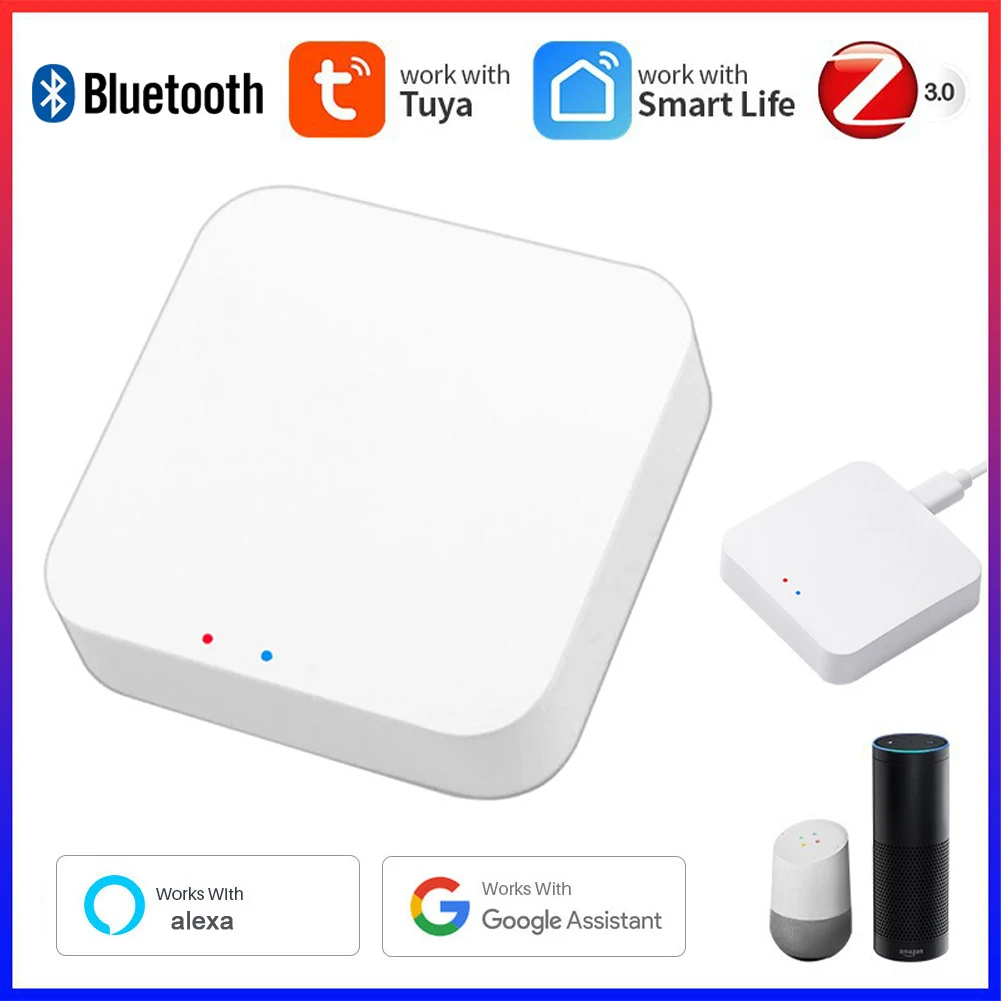 

Умный многорежимный шлюз Tuya ZigBee Bluetooth Hub Беспроводное приложение Smart Life Мост дистанционного управления работает с Alexa Google Home