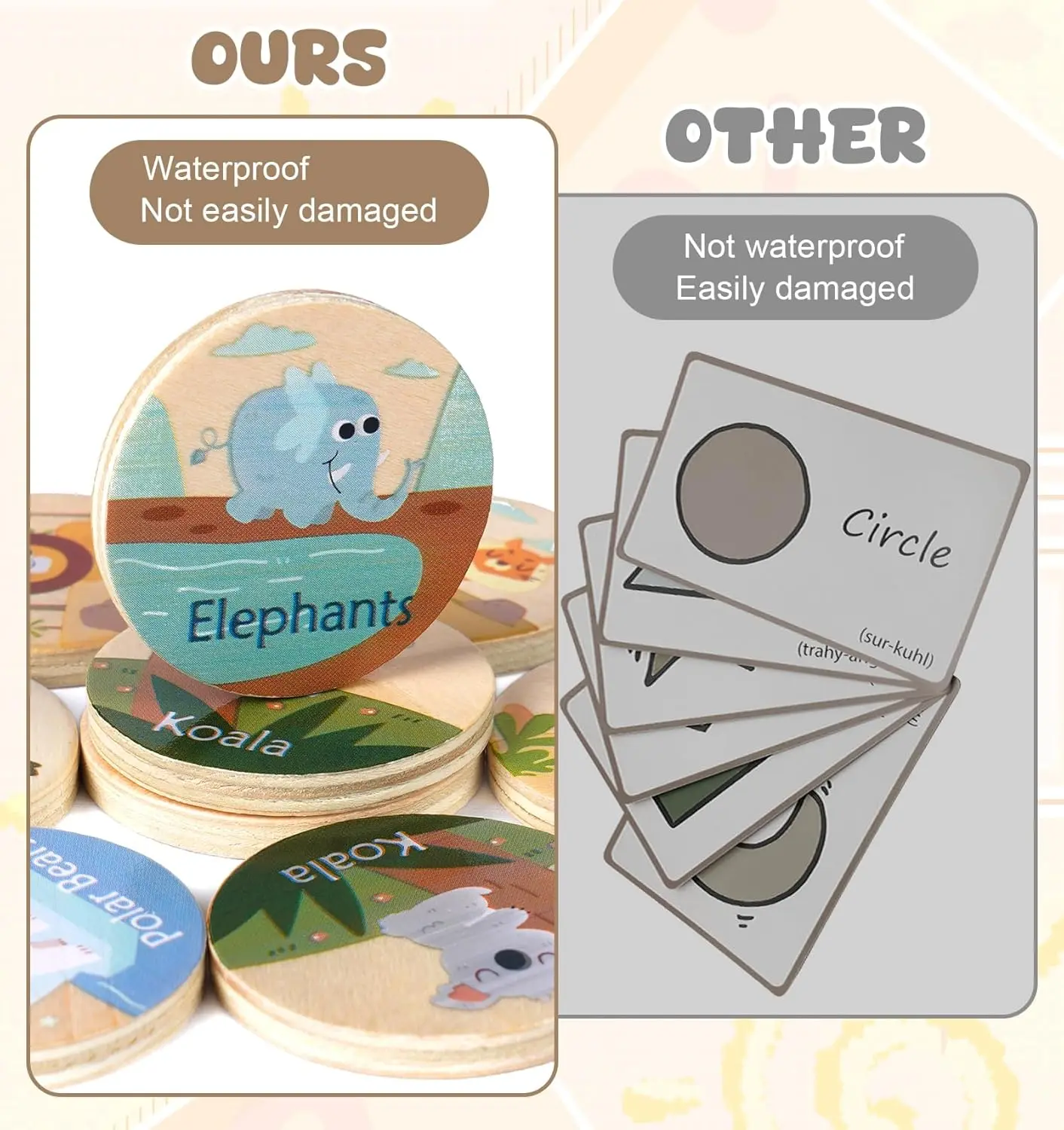 24 قطعة من بطاقات مطابقة الذاكرة الحيوانية، لعبة تعليمية خشبية للأطفال من سن 3 إلى 5 سنوات، لعبة لوحة السفر لتعزيز الدماغ #6