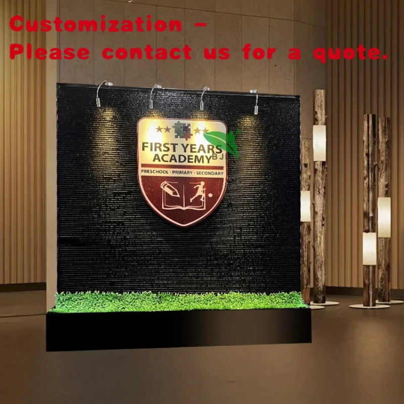 

custom.Factory Custom Made Luxury Indoor Or Outdoor Feature Decoration Acrylic Waterfall Wall With Light