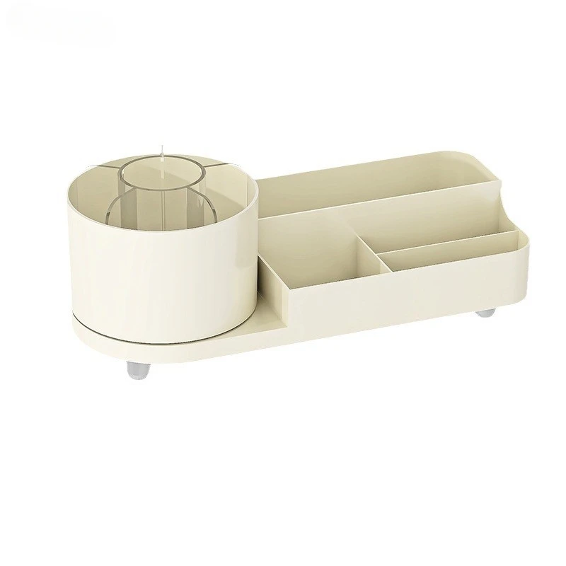 

House Ins High Value Cosmetic Storage Box Rotating Dormitory Desktop Compartment Storage Shelf Dresser Storage Box