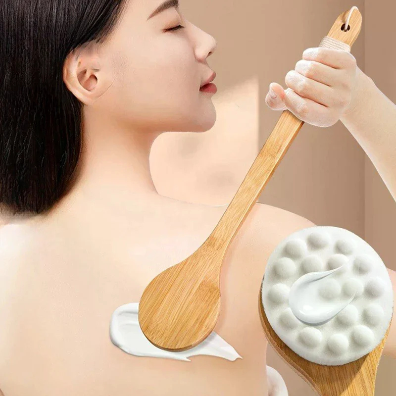 Wand For Applying Lotion Applicator And Massager Handheld Long Handle Easy Reach For Shower Gel On Back