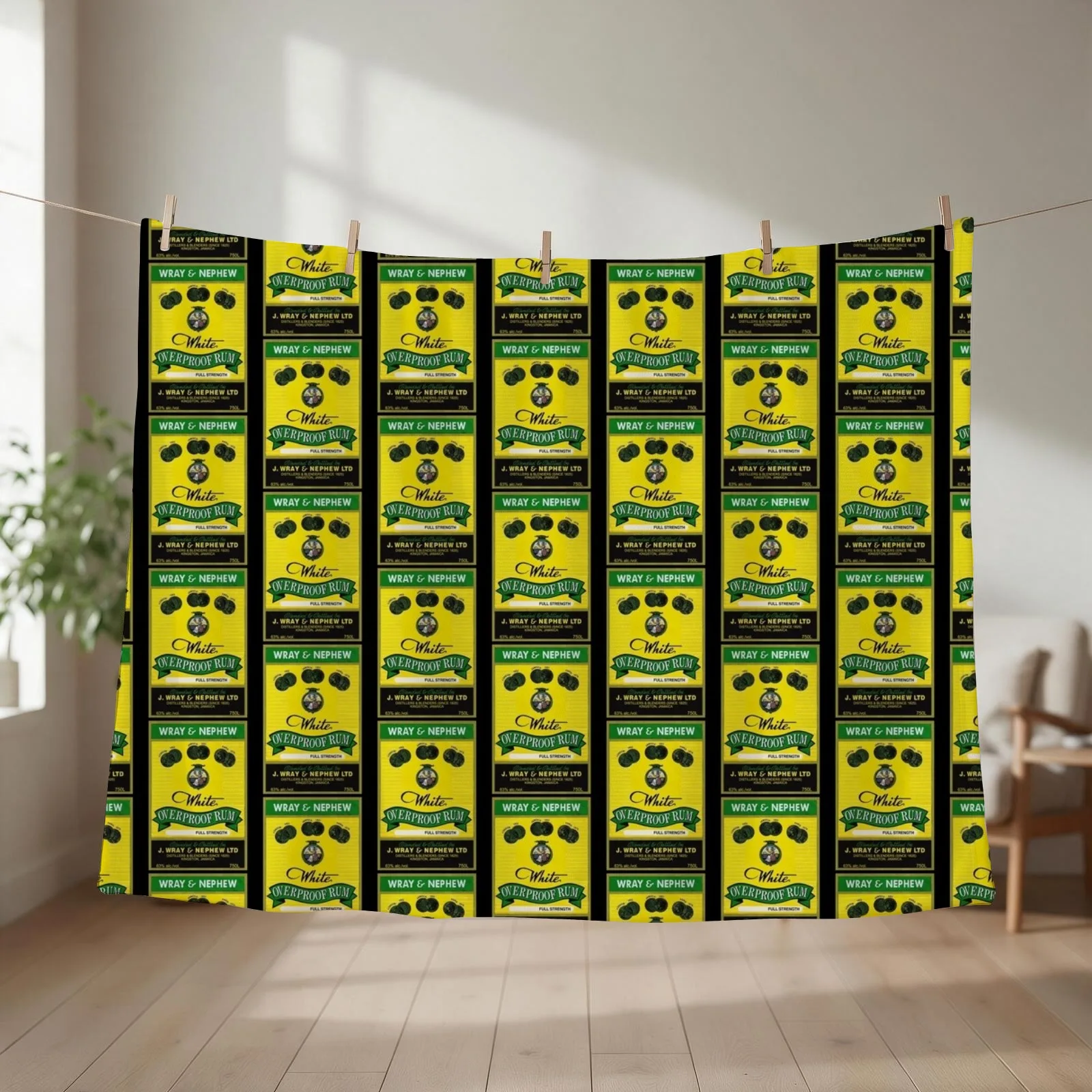 Wray & Nephew Throw Blanket couch cozy soft plush fuzzy picnic outdoor blanket