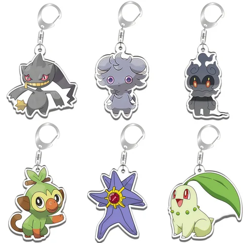 Keychain for Pokemones Zoroark Snorlax Togepi Dragonite Anime Game Fans Gifts Recycled Acrylic Backpack Pendant Decoration Rare
