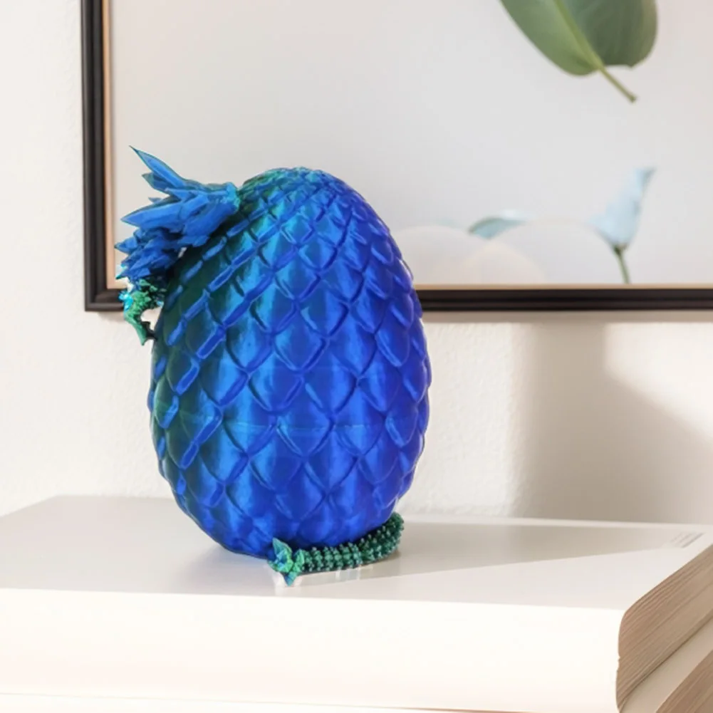 4Pcs 3D Printed Dragon Egg Dragon Fidget Toy Dragon Eggs with Dragon Inside Home Office Decor Toys for Kids Gifts