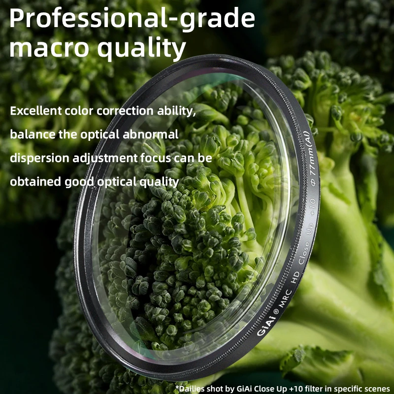 Filtro de lente de primer plano GiAi Pro MRC Macro + 10 37mm-86mm 58mm 67mm 77mm 82mm con revestimiento Nano para lente de cámara Canon Sony Nikon