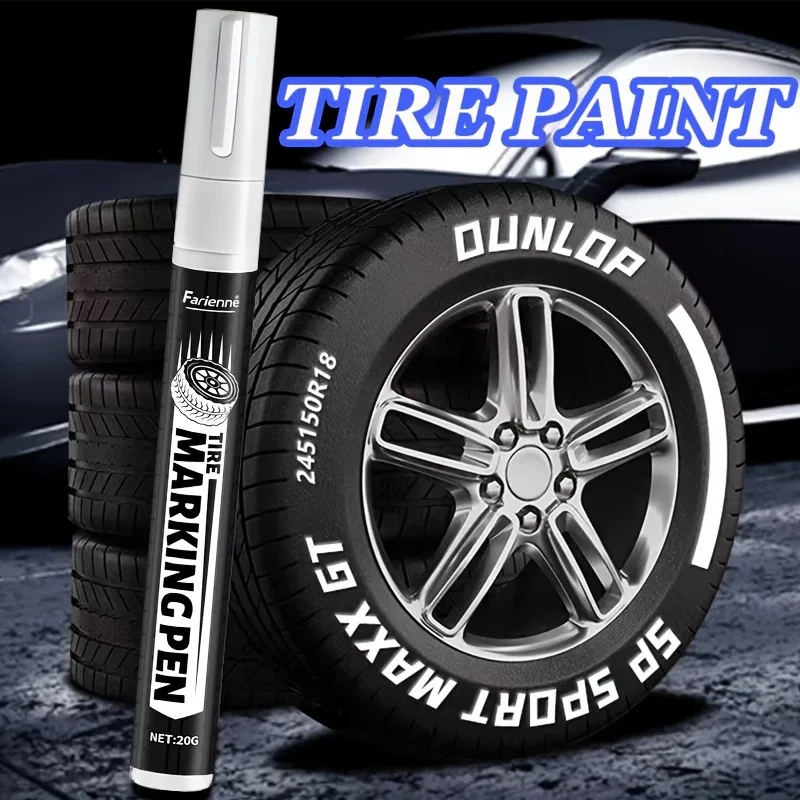 Heavy-Duty Tire Art Marker: Waterproof Fade-Resistant, Portable Tool for Wheel Customization