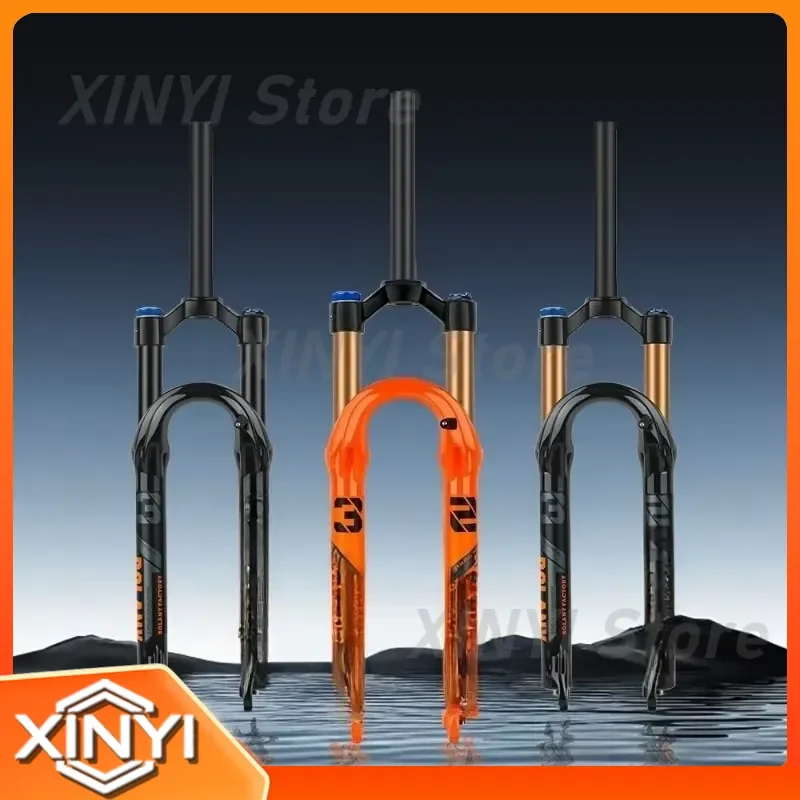 Mountain Bike Air Fork for 26 27.5 29 Inch Disc Brake Suspension Fork with Rabbit and Tortoise Damping Adjustment for Shock