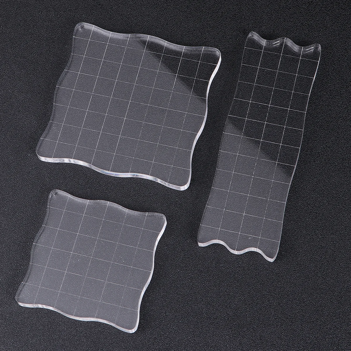 

7Pcs Silicone Stamp Kit Acrylic Transparent Blank Board for DIY Seal Handmade Stamp Scrapbooking Photo Album Accessories