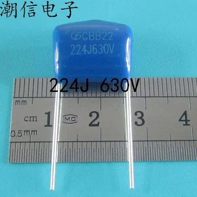 5pcs/lot CBB 224J 220NF 0.22UF P15mm Metallized Film Capacitor