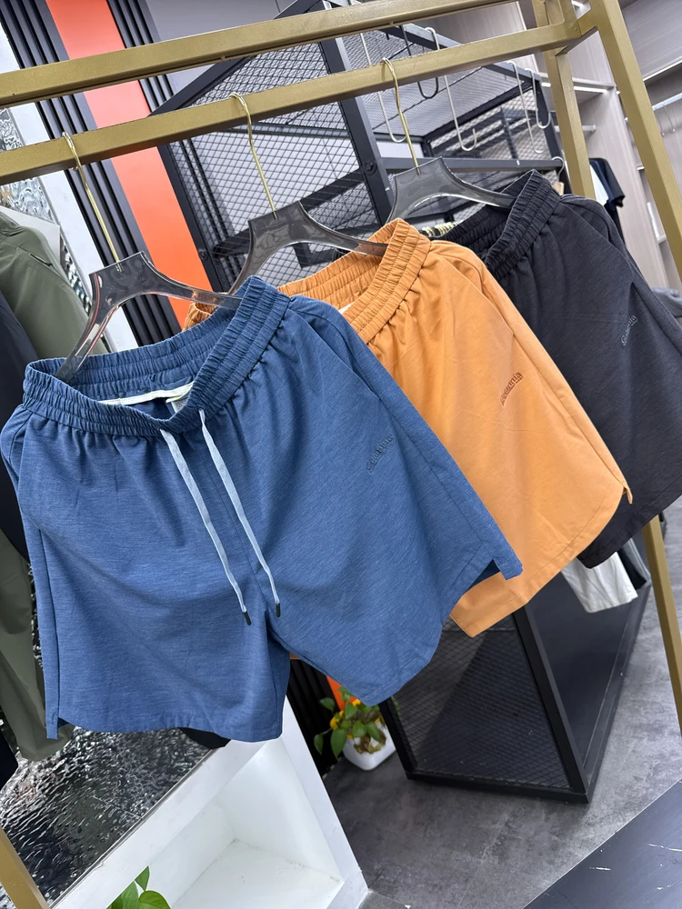 

Мужские летние спортивные шорты для активного отдыха, легкие, быстросохнущие, свободные, с эластичным поясом, прямые штанины