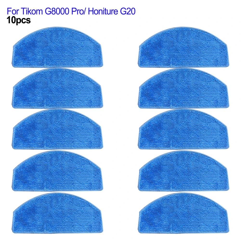 4/10pcs Microfibers Mop Pads Replacement For Tikom G8000 Pro/ Honiture G20 Vacuum Cleaner Washable Mop Cloth Pads