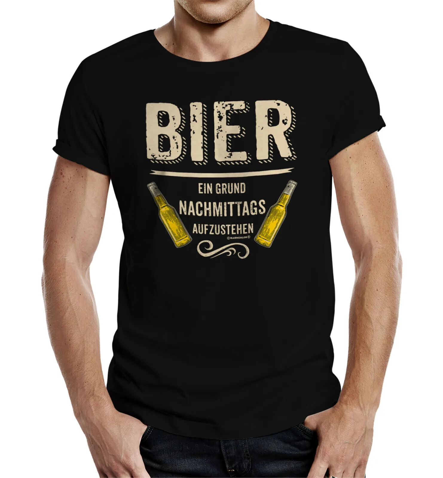 Camiseta Uomo - por Birra Pomeriggio Aufstehen - Regalo Uomini Camicie