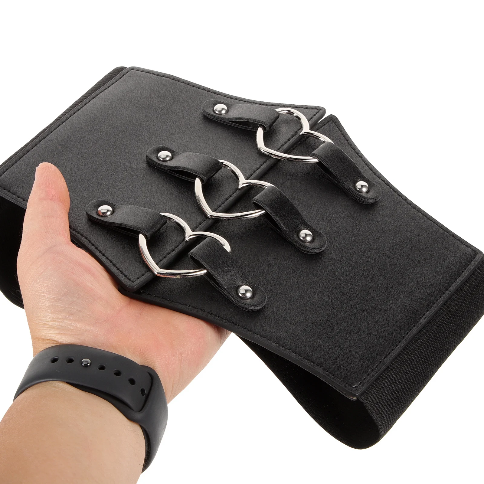 حزام مشد ريترو حزام خصر مرن عريض حزام خصر أنيق مزخرف للنساء إكسسوارات فستان حفلات الزفاف #6