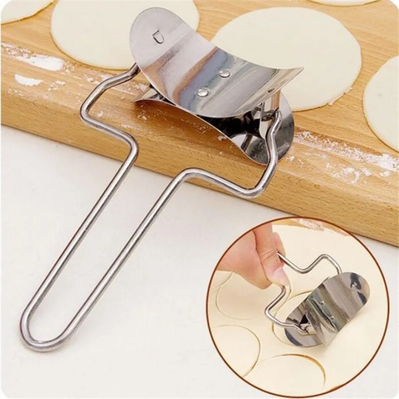 Stainless Steel Dumpling Wraper Mould Dough Circle Roller Machine Dumpling/Pie Maker Pizza Pastry Cutters Rolling Cooking Tools