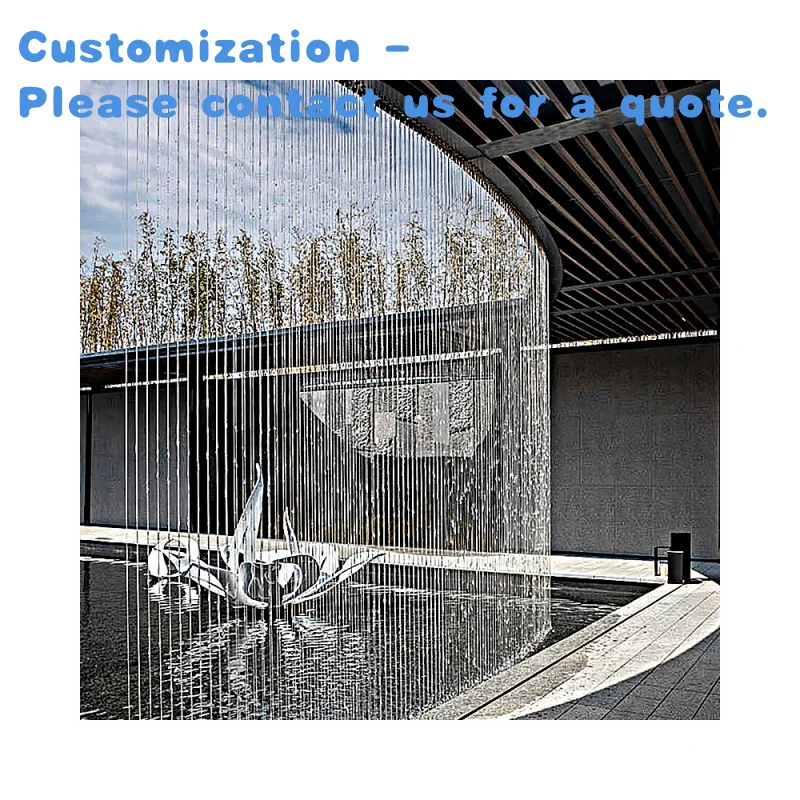custom.Feature Fountain: Curtain Fountain Suitable Installation at Weddings, Hotel Lobbies, and High-End Clubs