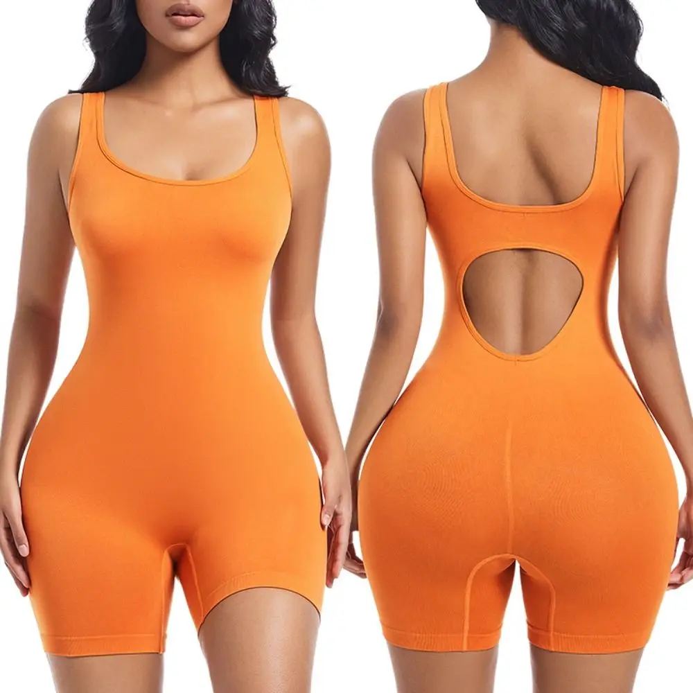 

Hollow Out U-neck Slim Fit Shapewear Tummy Control Seamless Bikini Bodysuits Butt Lifting Sleeveless Slimmer Body Shapers Summer