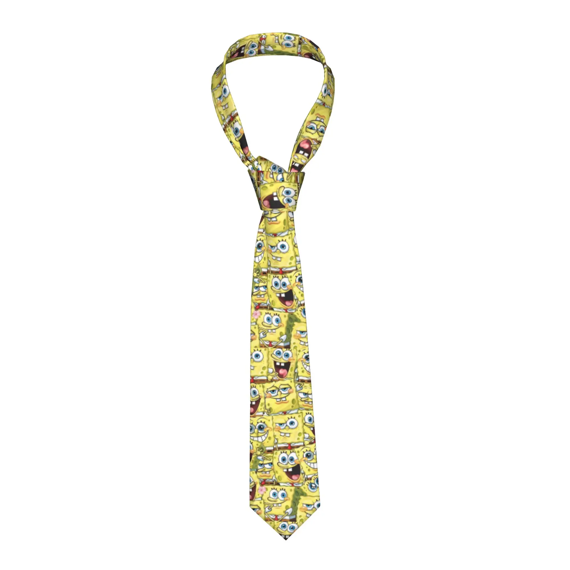 Spongebobed Cartoon Neckties Men Women Skinny Narrow  Neck Tie for Mens Suits Accessories Gravatas