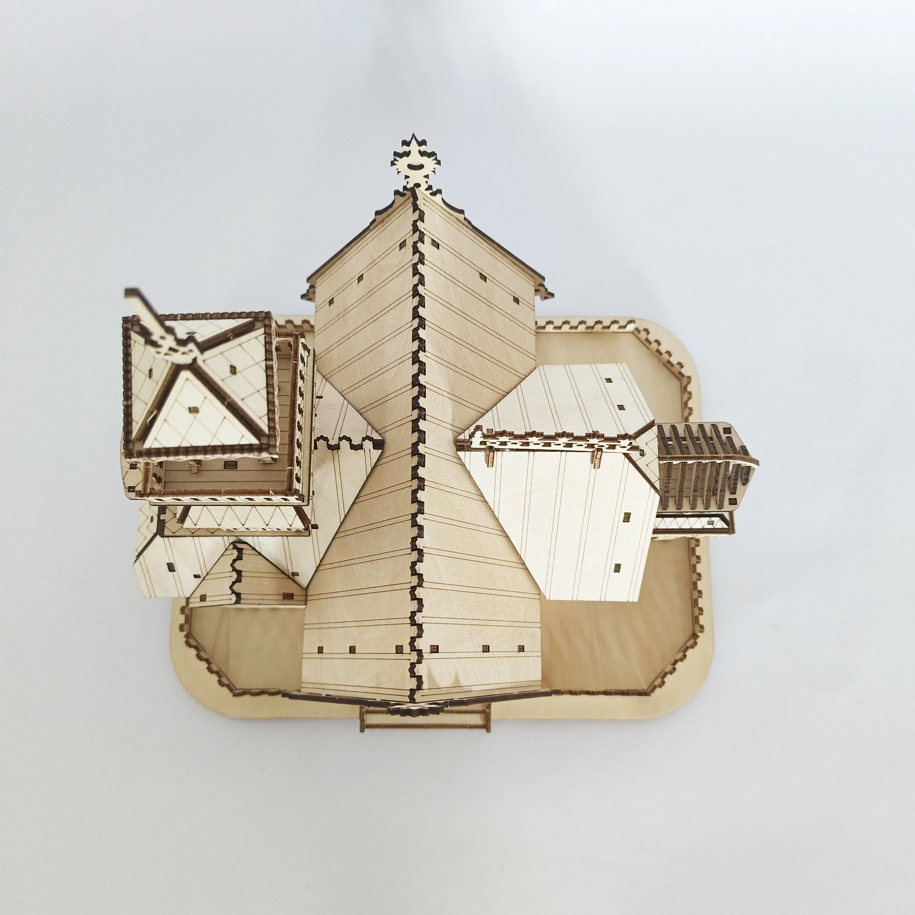 3D-Holzpuzzle: Mini Mei Hua Villa DIY Craft Holzpuzzle Ideales Geschenk für Geburtstage, Halloween und Weihnachten