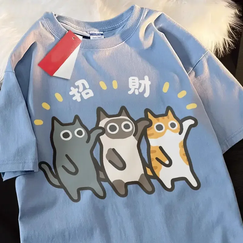 

Футболка женская летняя из чистого хлопка, с коротким рукавом