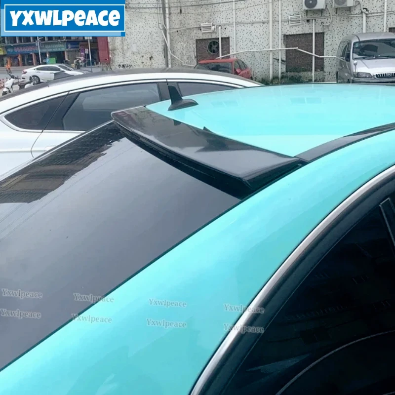 

ABS Glossy Black Carbon Fiber Look Rear Window Roof Spoiler For Mercedes Benz C-Class W204 C200 C250 C300 4 Door Sedan 2007-2013