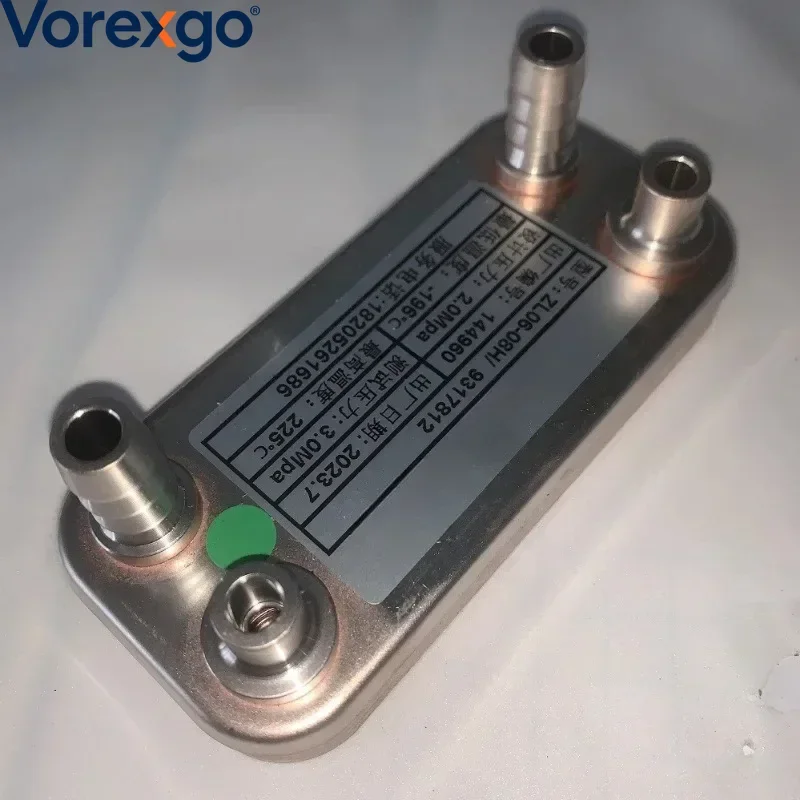 0.3P0.2p0.5 P Chiller Evaporator Stainless Steel Plate Heat Exchanger Compressor Prohibited for Fish Farming