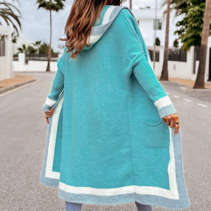 Thick Hooded Cardigan Knit Sweater Women Spring Autumn Winter Sweater Knitted Maxi Soft Loose Coat Long Jacket Cardigan Jumpers