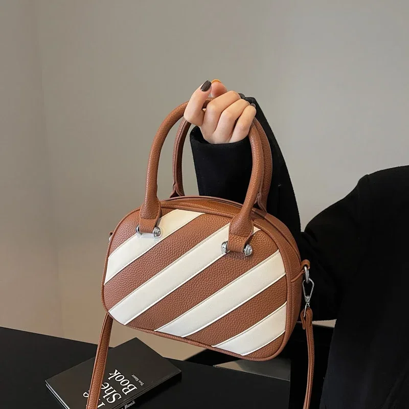 

Small Design Bag for Women New Color Contrast Striped Handbag Single Shoulder Crossbody Small Square Bag Малый Квадратный Пакет