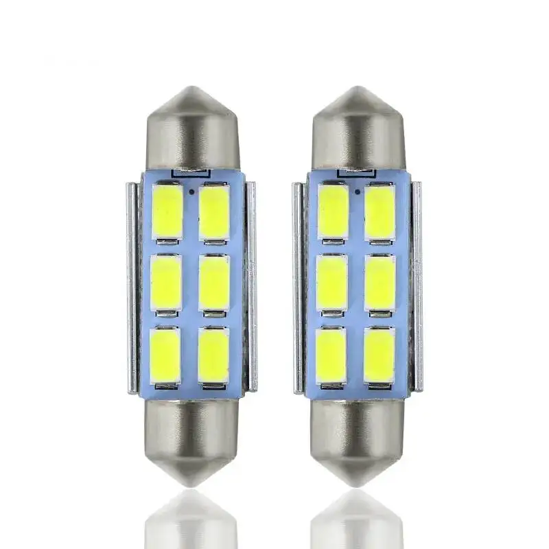 

2X VW Bora Caddy Golf III V Jetta NUMBER PLATE LIGHT LED 39Mm C5w For Samsung 6-SMD Error Free White And Crystal Blue