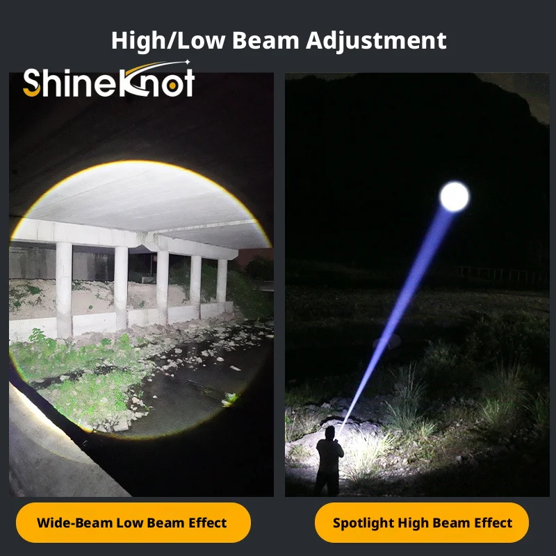 SHINEKNOT Flashlight Strong Light Charging Outdoor Small Portable Long-Range Ultra Long Endurance Rear Magnet