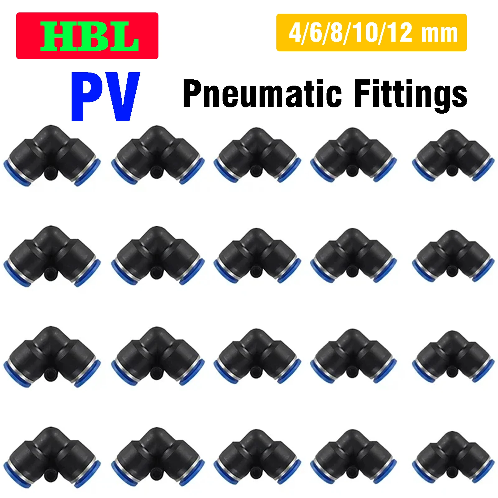 

20/50/100PCS Air Pneumatic Fittings PV 4mm 6mm 8mm 10mm 12mm Plastic Fitting Hose Quick Release Couplings Pipe Connectors