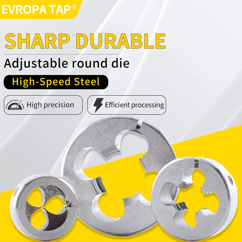 

EVROPA TAP HSS-CO AR-D Круглая матрица для труб PS G BSP PF PT 1/8 1/4 Машина с тонкой резьбой Резьбовая матрица для нарезания наружной резьбы