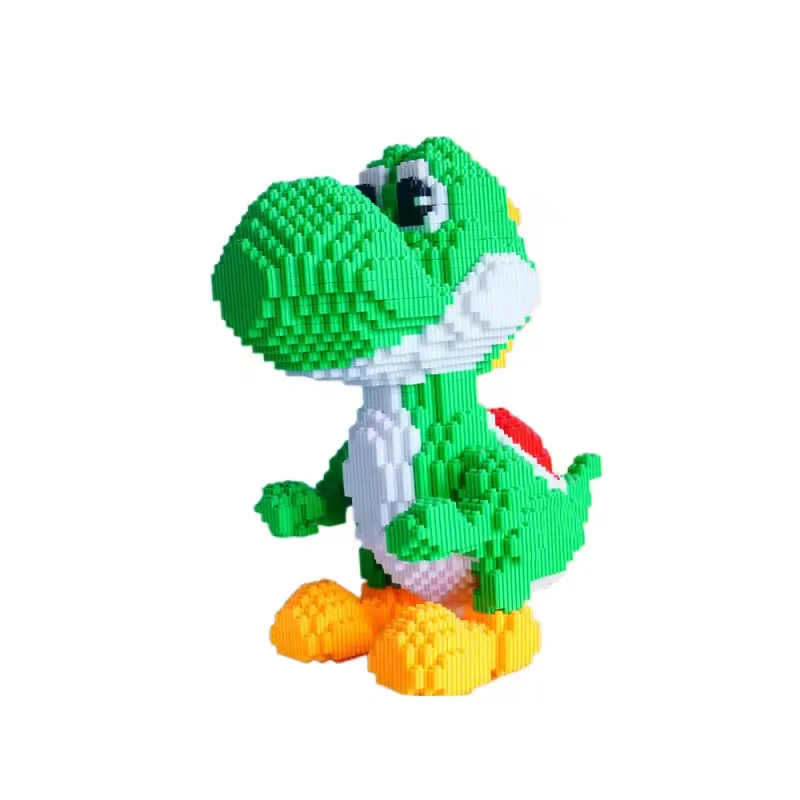 Nouveau bricolage enfants jouets dessin animé Mini dinosaure Bearbrick modèle assemblé petit bloc de construction Micro briques cadeau d'anniversaire de noël